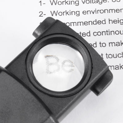 Harfington Uxcell 30X 21mm Pull Type Eye Magnifier Loupe with LED Illuminated Light
