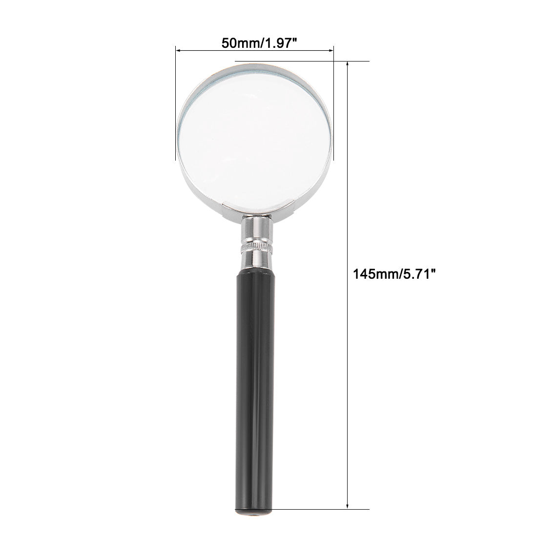 uxcell Uxcell 50mm 5X Handheld Magnifier,Magnifying Loupe Glasses 500% for Book and Newspaper
