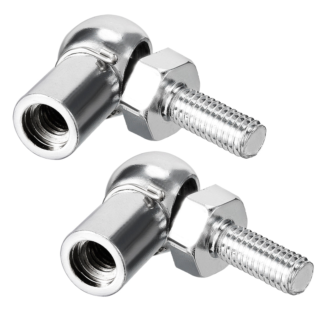 Uxcell Uxcell Gas Spring End Fitting M8 Female Thread 8mm Round Handle Dia A3 Steel 2pcs