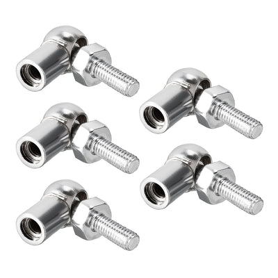 Harfington Uxcell Gas Spring End Fitting M6 Female Thread 6mm Round Handle Dia A3 Steel 5pcs