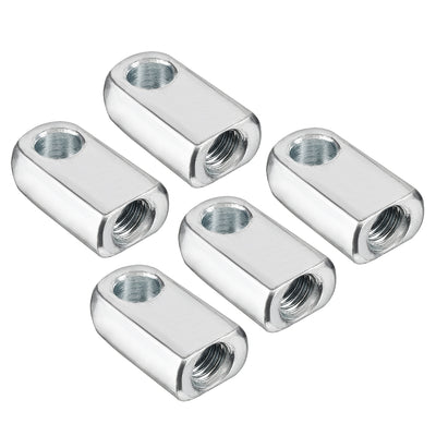 Harfington Uxcell Gas Spring End Fitting M8 Female Thread 8mm Hole Dia A3 Steel 5pcs