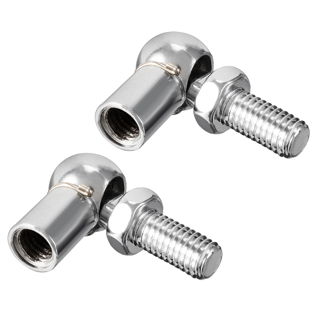 Uxcell Uxcell Gas Spring End Fitting M8 Female Thread 8mm Round Handle Dia A3 Steel 2pcs
