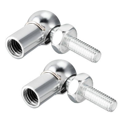 Harfington Uxcell Gas Spring End Fitting M8 Female Thread 6mm Round Handle Dia A3 Steel 2pcs