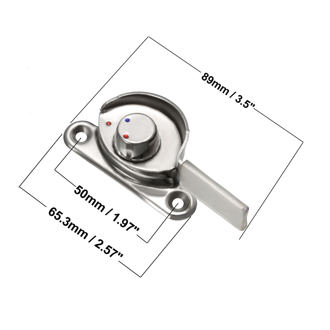 uxcell Uxcell 2pcs Window Sash Lock Knob Locking Chrome Plated Spring Action Right Left Hand