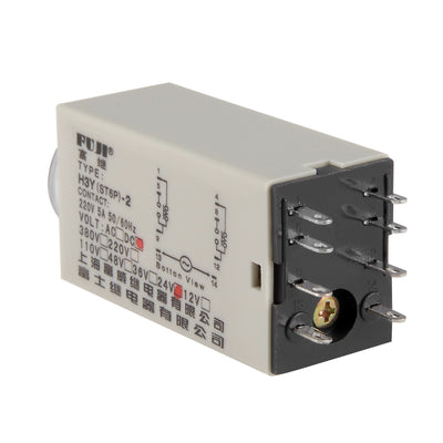Harfington Uxcell 24VDC 10S 8 Terminals Range Adjustable Delay Timer Time Relay H3Y(ST6P)-2