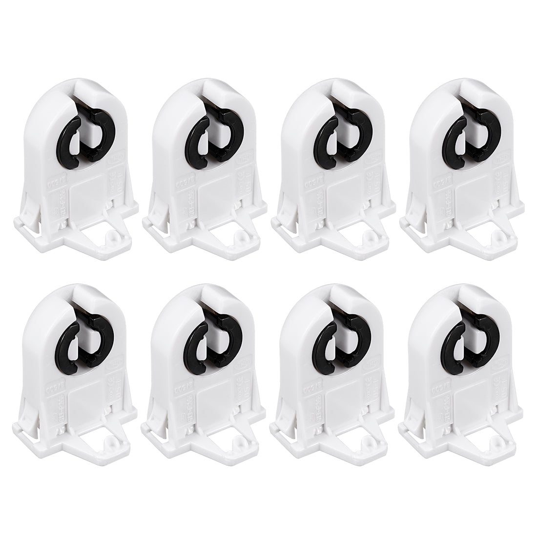 uxcell Uxcell 8 Pcs 2A G13-F266 T8 Socket G13 Base Fluorescent Lamp Holder Light Accessory White