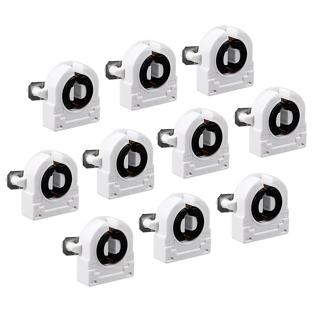uxcell Uxcell 10 Pcs 2A T8 Socket G13 Base Fluorescent Lamp Holder Light Accessory White
