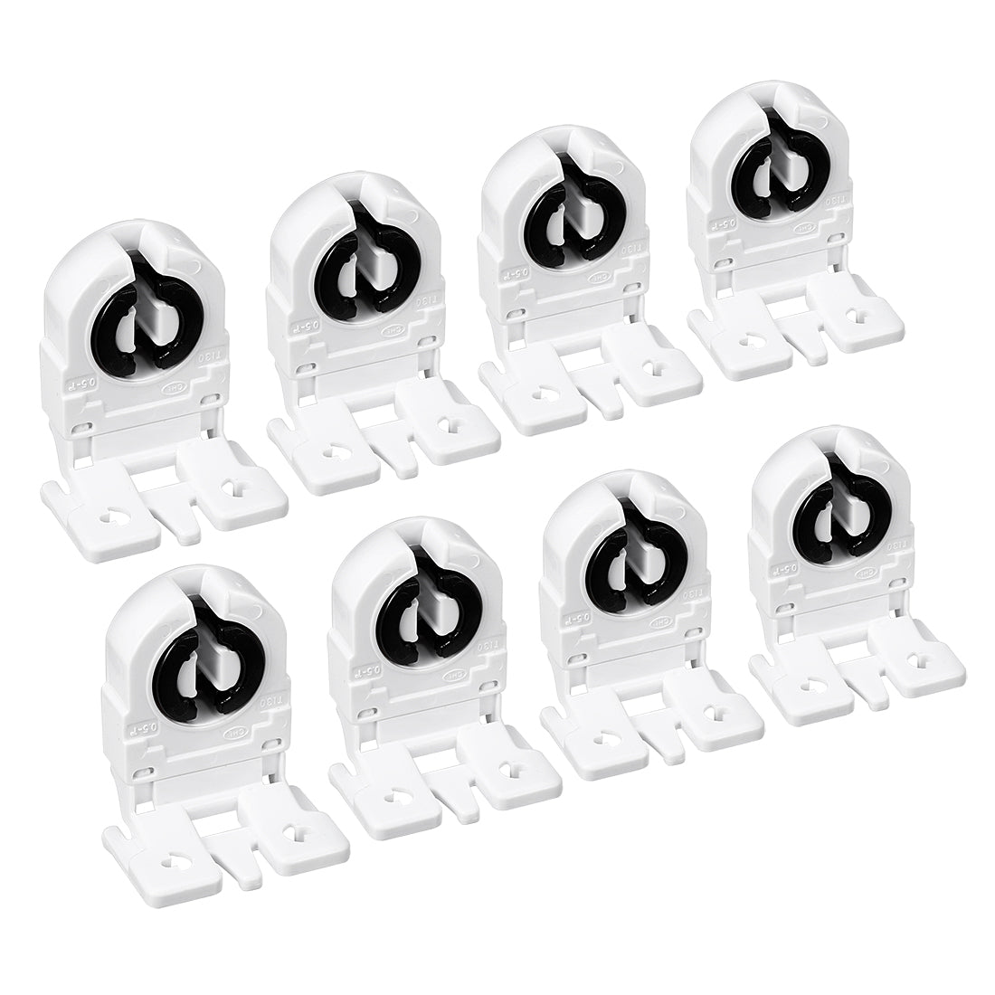 uxcell Uxcell 8 Pcs 2A T8 Socket G13 Base Fluorescent Lamp Holder Light Accessory White
