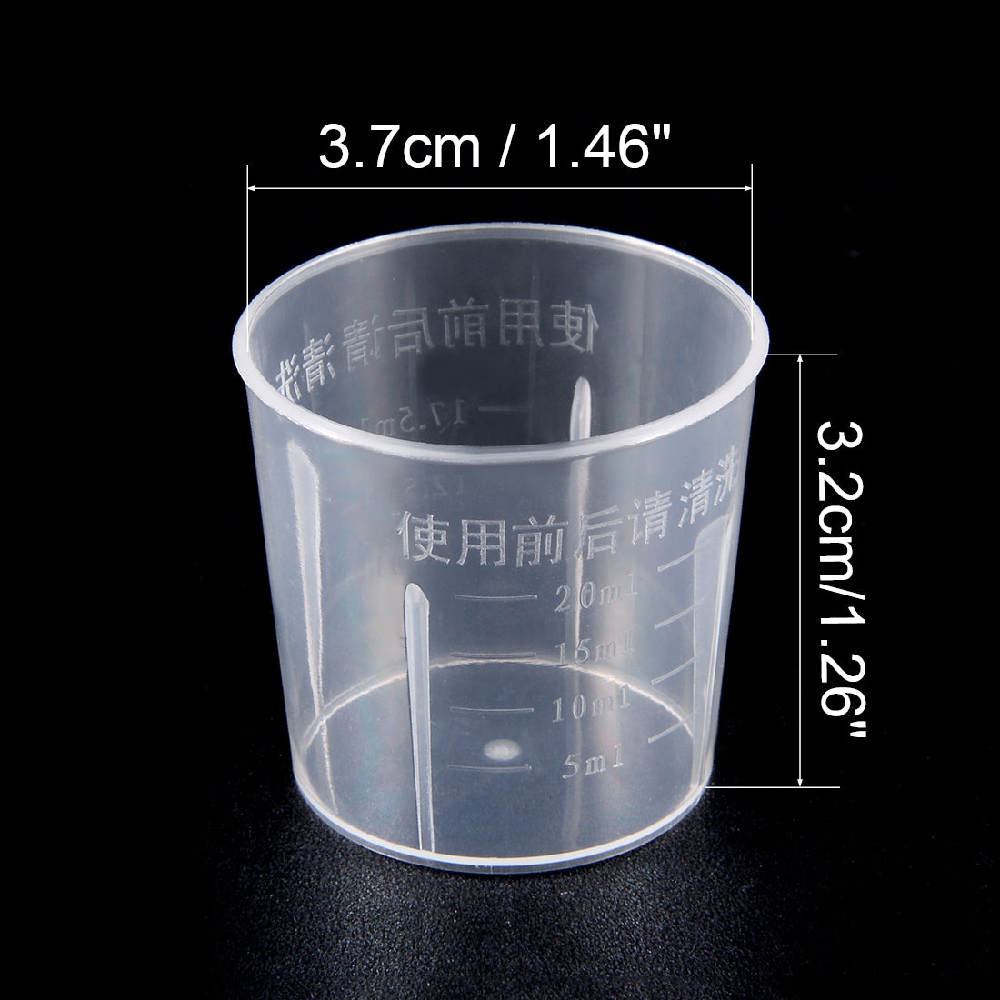 uxcell Uxcell 20pcs Measuring Cup Labs PP Graduated Beakers 20ml