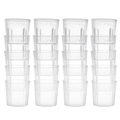 Harfington Uxcell 20pcs Measuring Cup Labs PP Graduated Beakers 20ml
