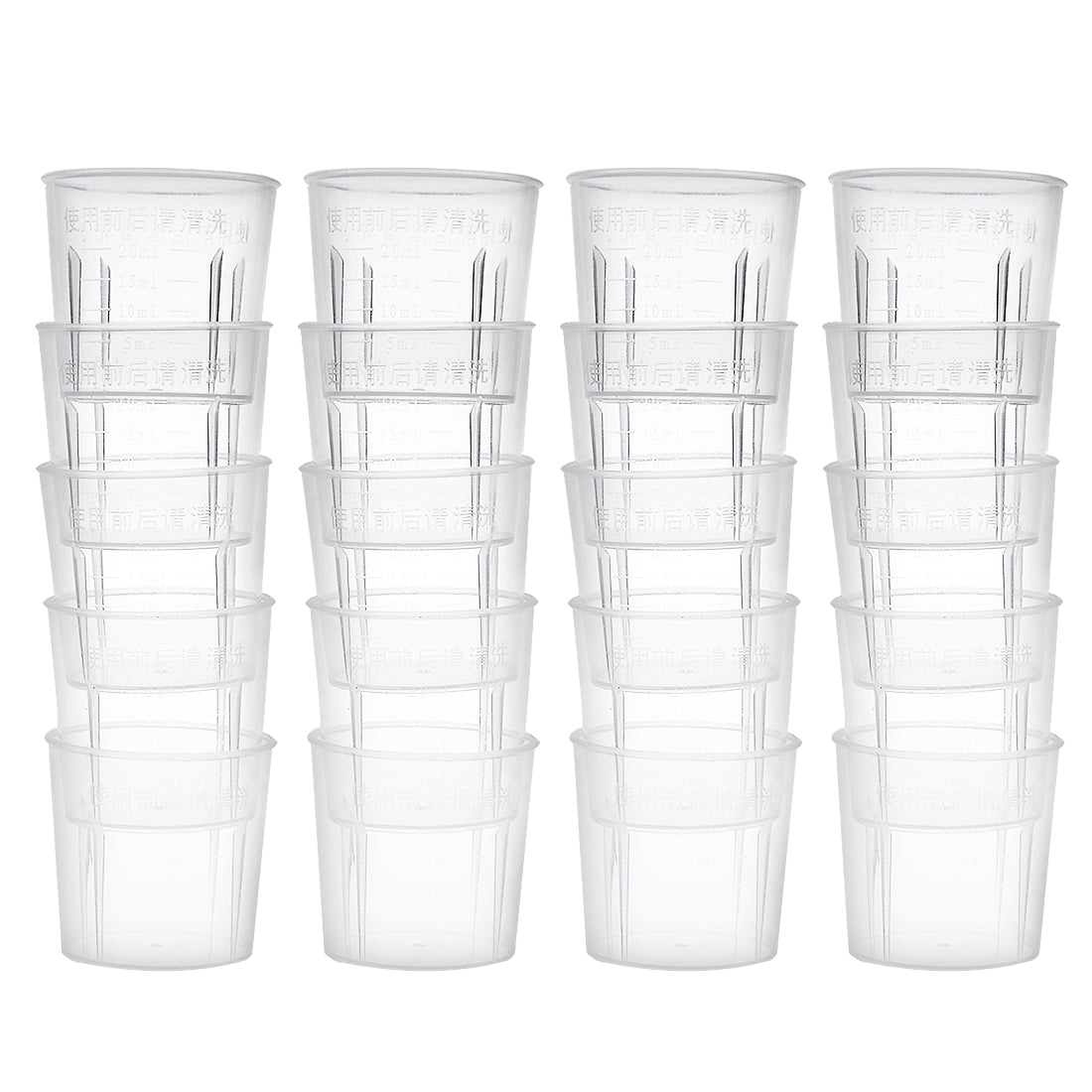 uxcell Uxcell 20pcs Measuring Cup Labs PP Graduated Beakers 20ml