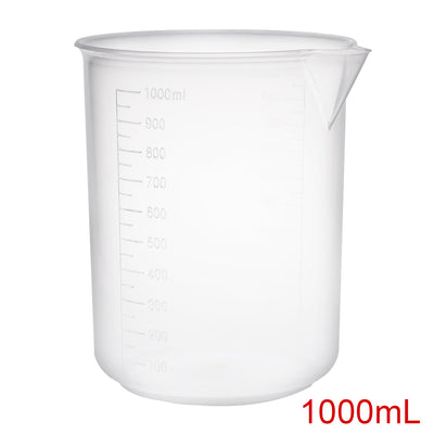 Harfington Uxcell Transparent Measuring Cup Labs PP Graduated Beakers 1000ml