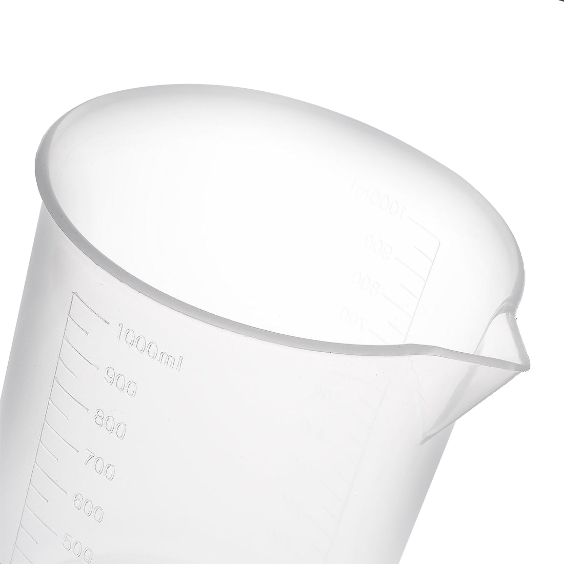 uxcell Uxcell Transparent Measuring Cup Labs PP Graduated Beakers 1000ml