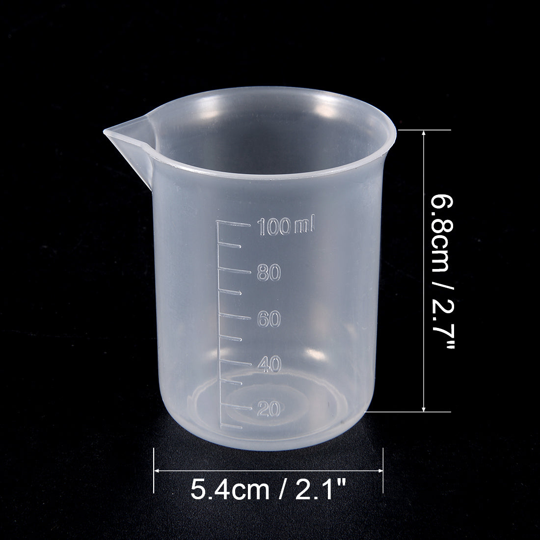 uxcell Uxcell 3pcs Measuring Cup Labs PP Graduated Beakers 100ml