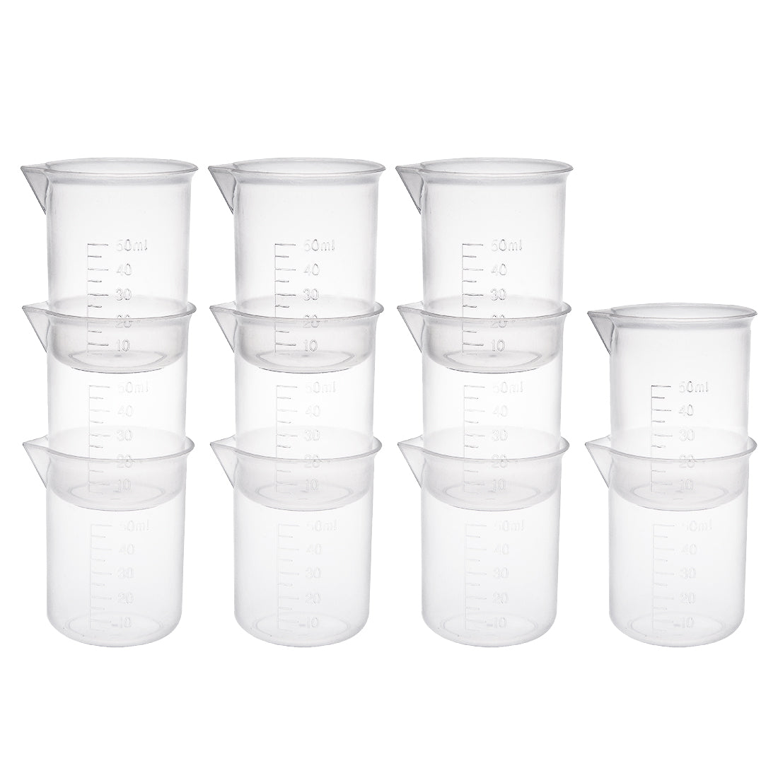 uxcell Uxcell 14pcs Measuring Cup Labs PP Graduated Beakers 50ml