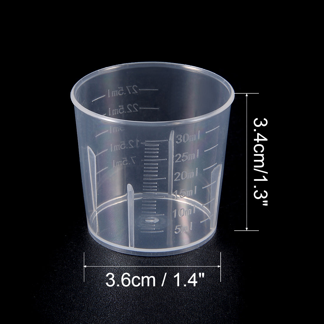 uxcell Uxcell 20pcs Measuring Cup Labs PP Graduated Beakers 30ml