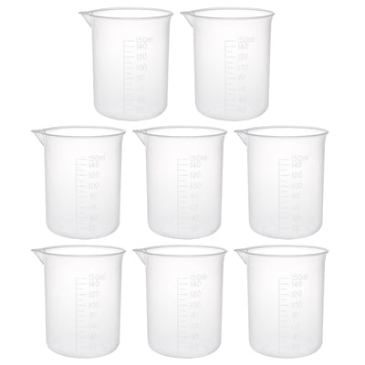 uxcell Uxcell 8pcs Measuring Cup Labs PP Graduated Beakers 150ml
