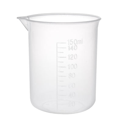 Harfington Uxcell 6pcs Measuring Cup Labs PP Graduated Beakers 150ml