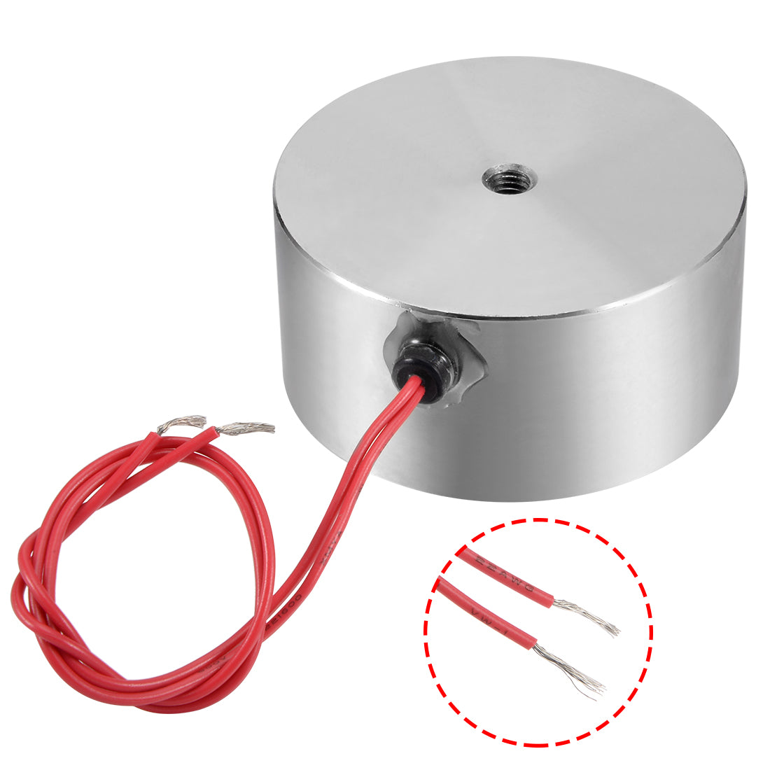 uxcell Uxcell DC12V 80mm x 38mm 1000N Sucking Disc Solenoid Lift Holding Electromagnet