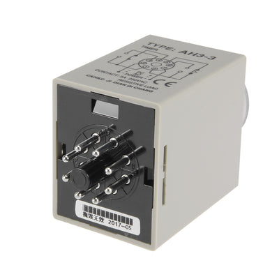 Harfington Uxcell DC24V 10S 8 Terminals Range Adjustable Delay Timer Time Relay AH3-3