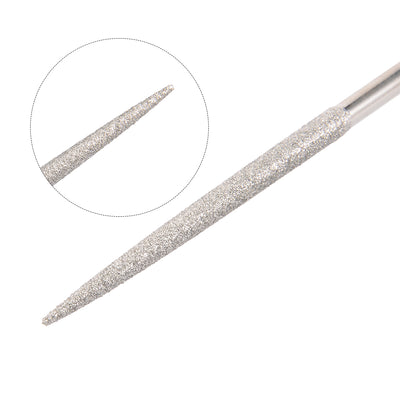 Harfington Uxcell Round Diamond Needle File for Metal Glass Stone