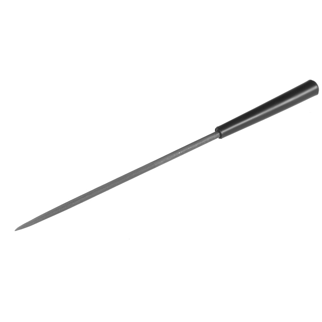 uxcell Uxcell Second Cut Steel Round Needle File with Plastic Handle, 3mm x 140mm