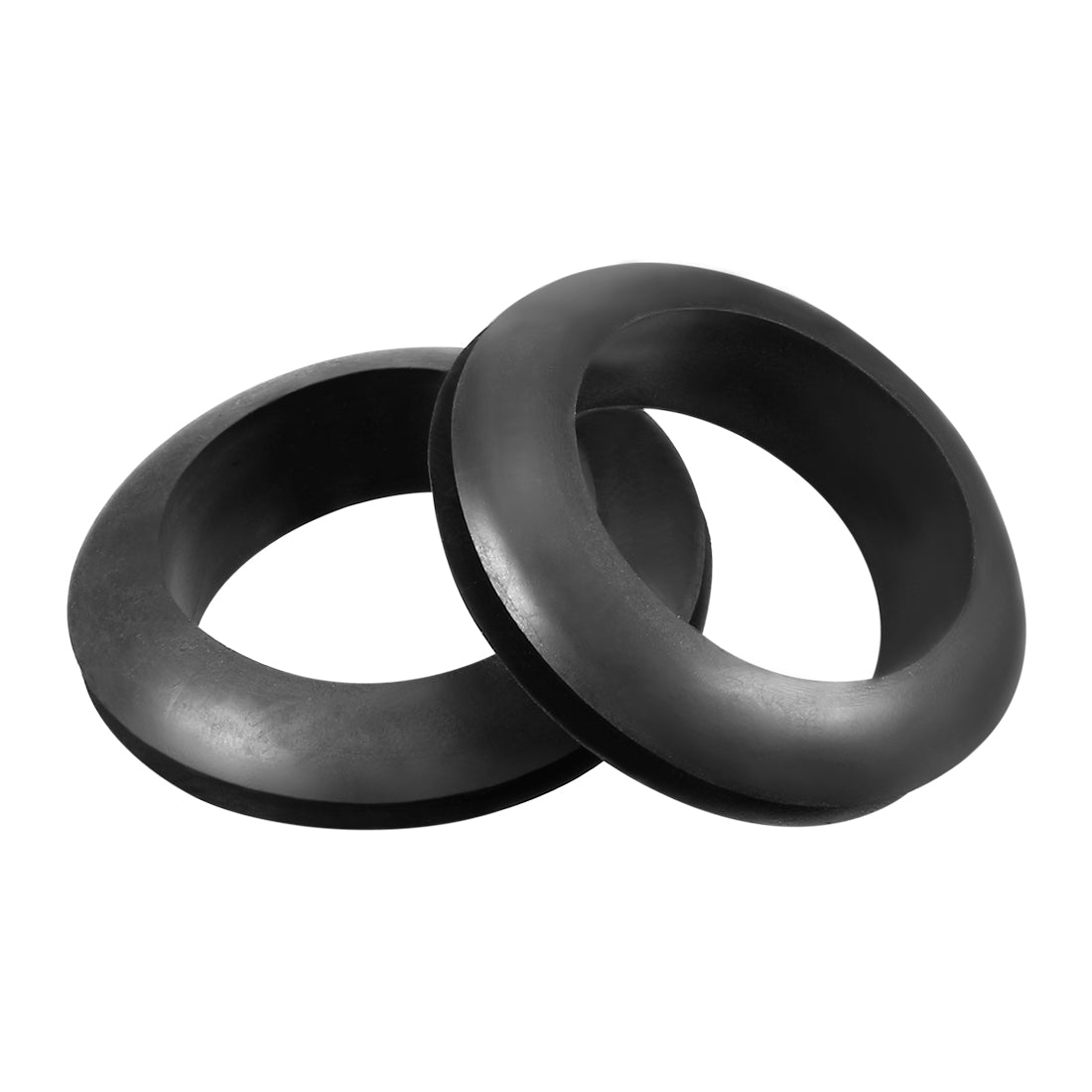 uxcell Uxcell Wire Protector Oil Resistant Armature Rubber Grommet 30mm Inner Dia 15Pcs Black
