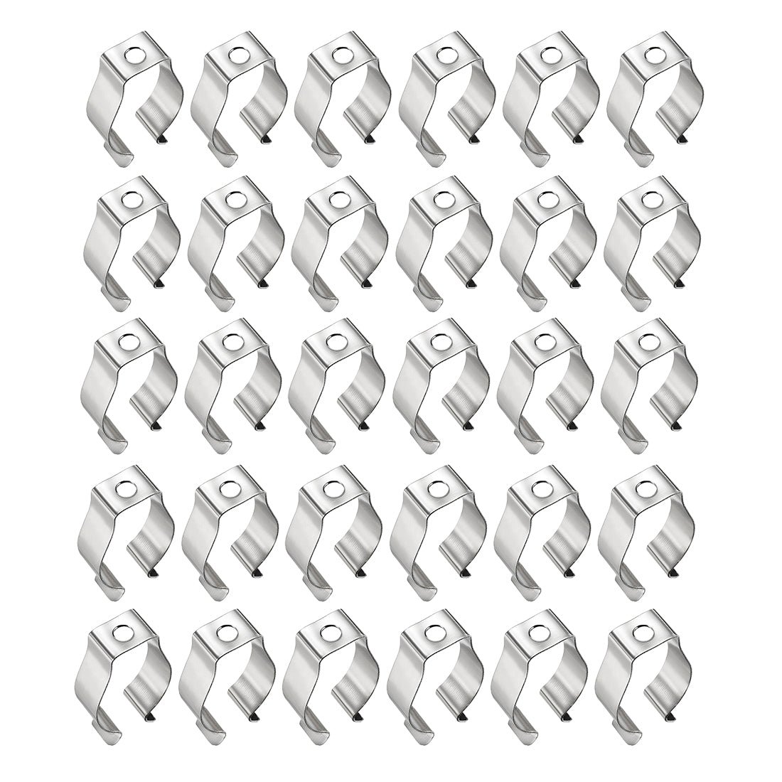 uxcell Uxcell 30 Pcs T8 U Clips Holder Fluorescent Tube Manganese Steel Lamp Bracket