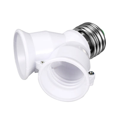uxcell Uxcell E27 to Dual E27 Adapter LED Light Socket E27 to 2 E27 Converter Bulb Base Splitter Lamp Holder