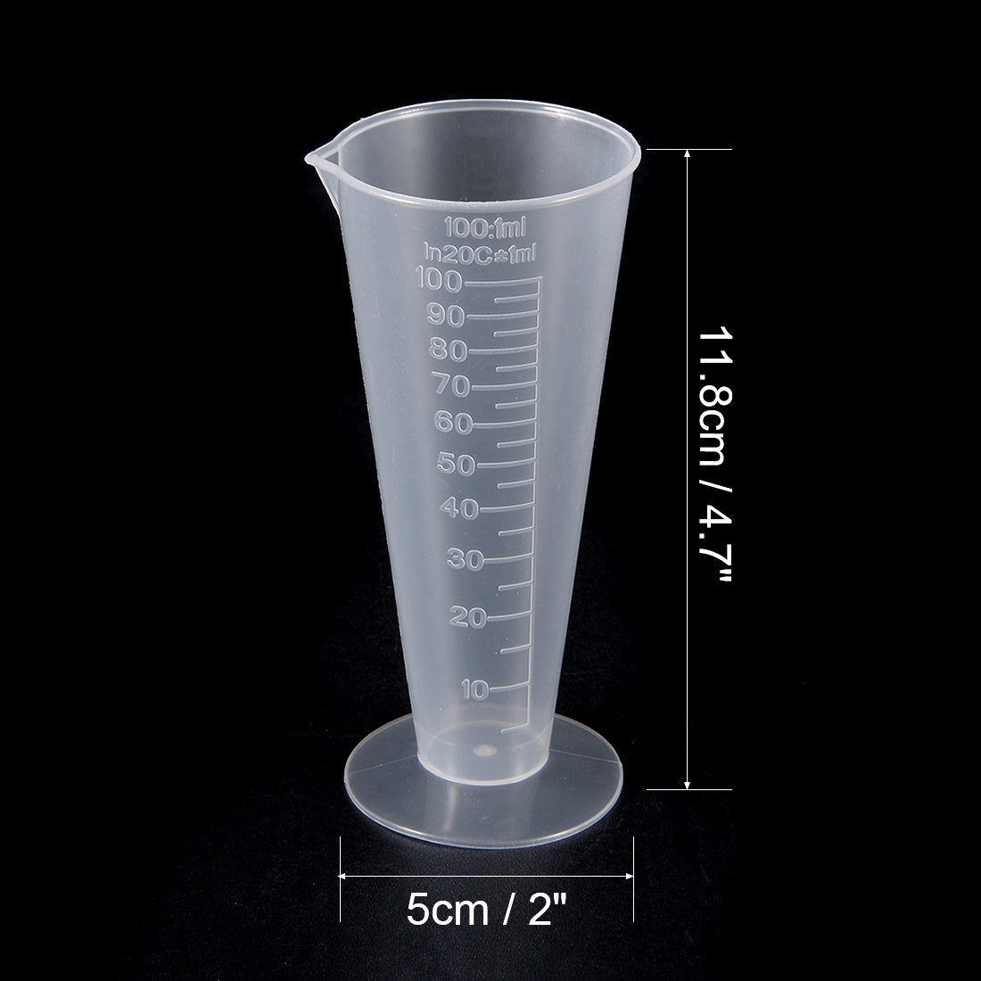 uxcell Uxcell 5pcs Transparent Measuring Cup Labs PP Graduated Beakers 100ml
