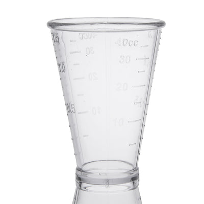 Harfington Uxcell 2 Pcs Double Clear Plastic Measure Cup for Party Kitchen Tool 40ml/20ml