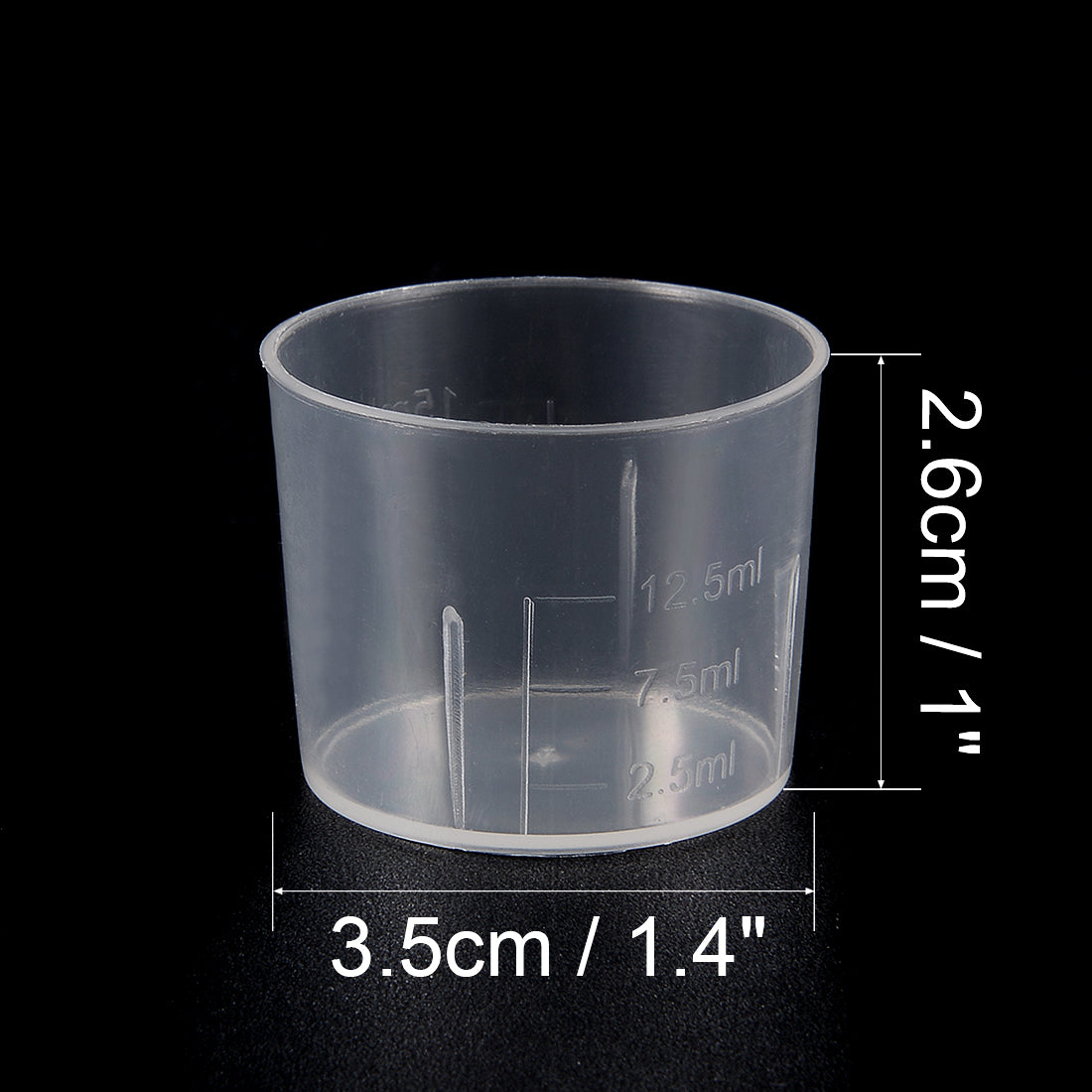 uxcell Uxcell 50pcs Transparent Measuring Cup Lab PP Graduated Beaker 15ml
