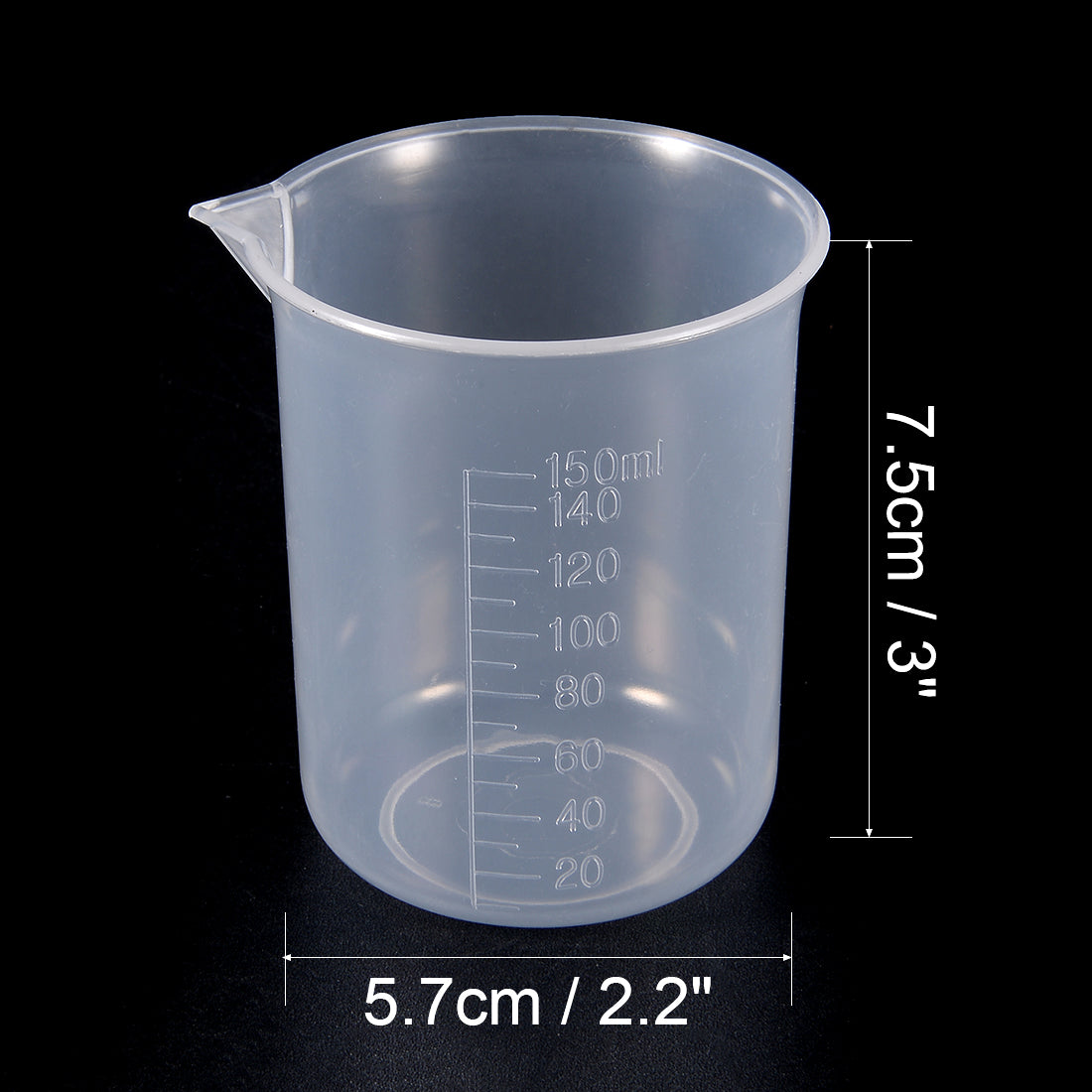 uxcell Uxcell 11pcs Measuring Cup Lab PP Graduated Beaker 150ml