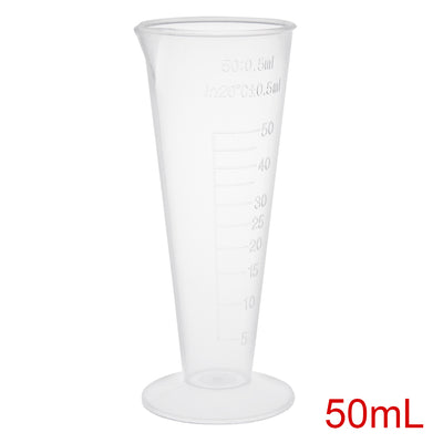 Harfington Uxcell Transparent Measuring Cup Lab PP Graduated Beaker 50ml