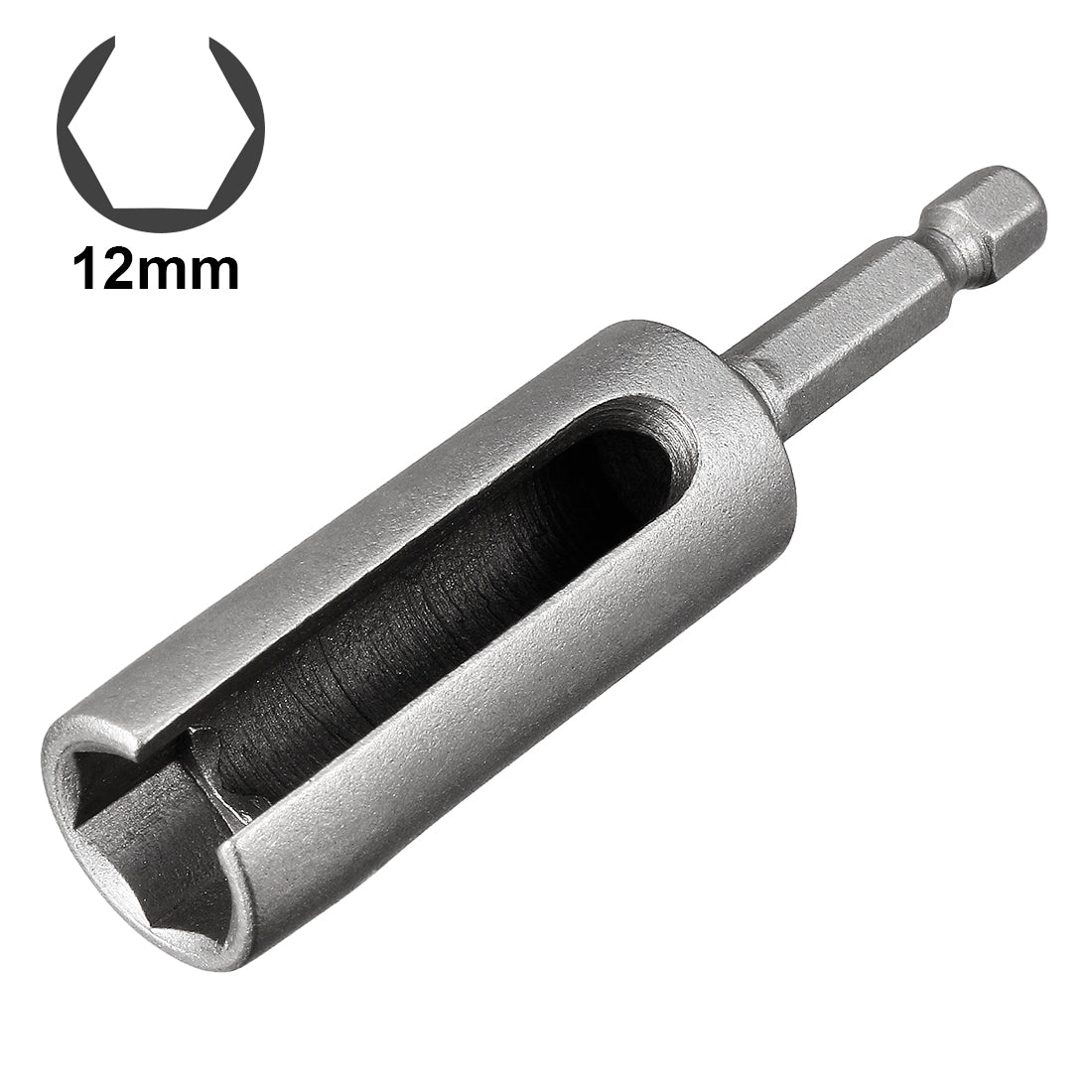 Uxcell Uxcell 1PCS 14mm CR-V Hex Nut Socket Slotted Extension Driver Bit 80mm Length