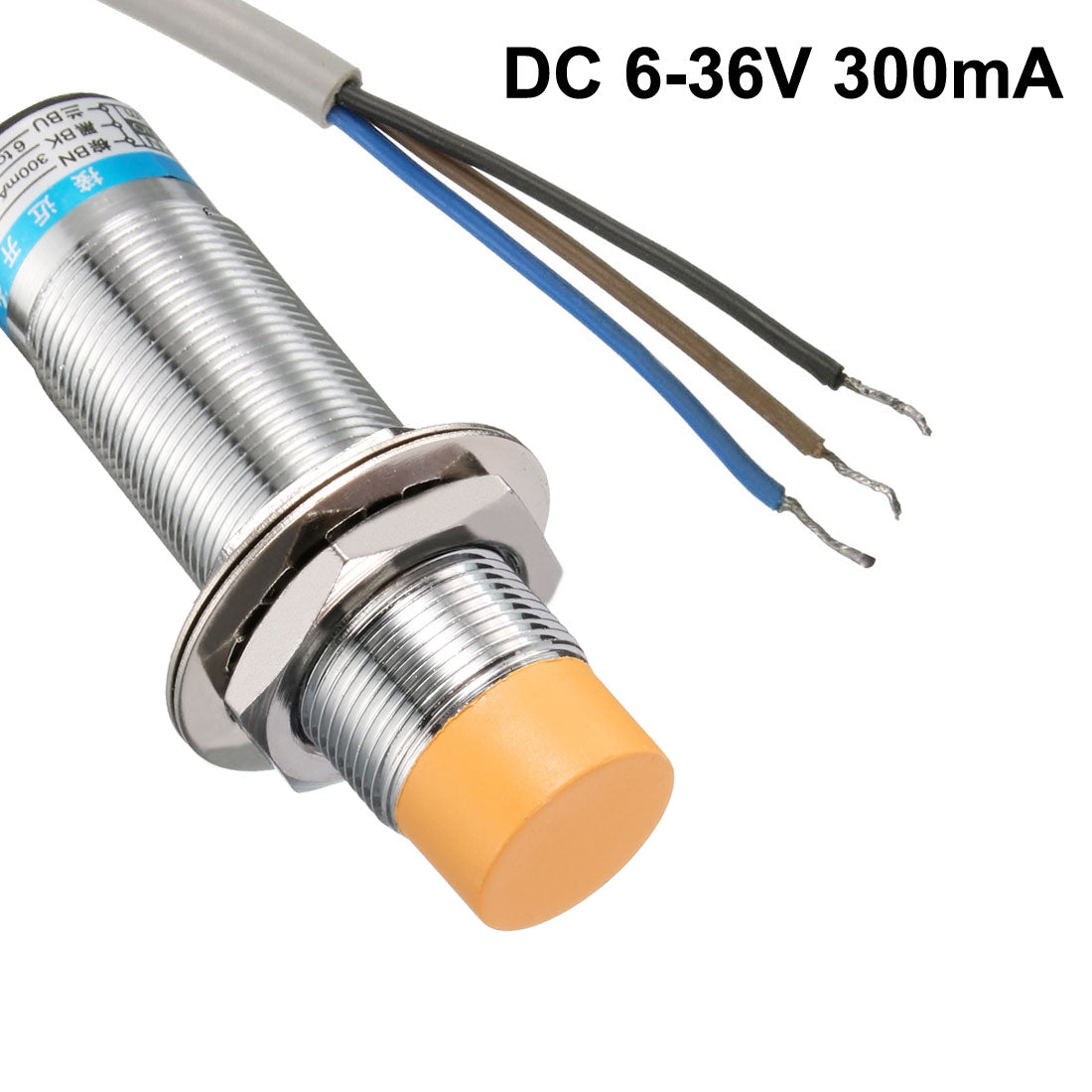 uxcell Uxcell 8mm Inductive Proximity Sensor Switch Detector NO DC 6-36V 300mA 3-wire LJ18A3-8-Z/BX