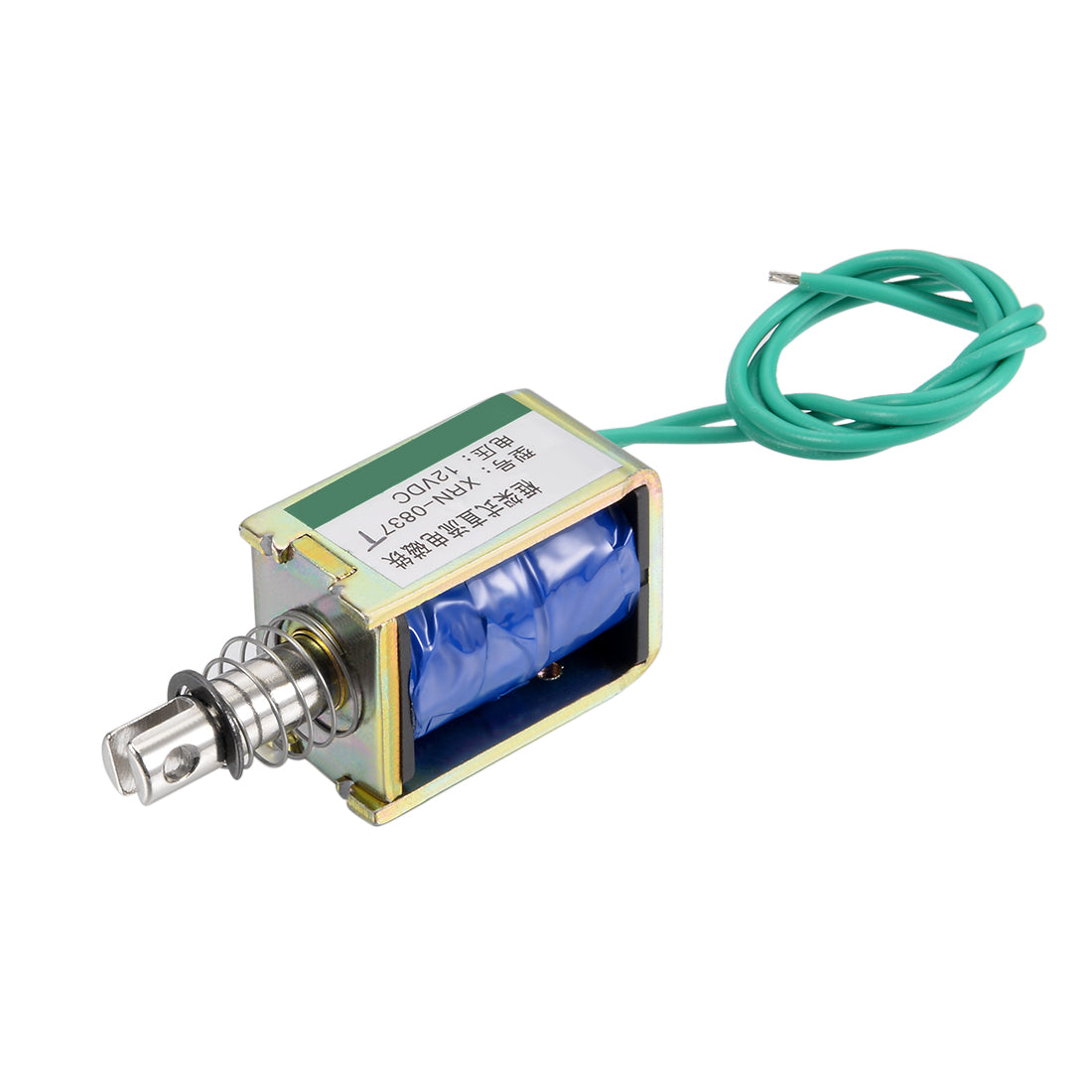 uxcell Uxcell XRN-0837T DC 12V 15N 10mm Push Pull Type Open Frame Solenoid Electromagnet
