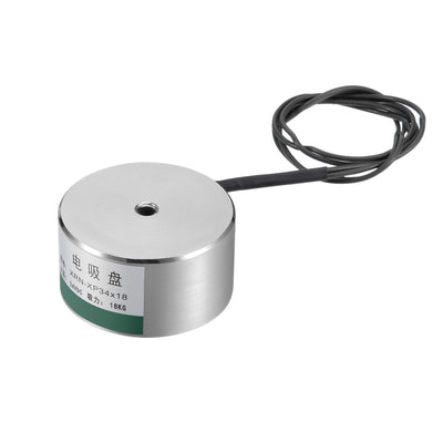 Harfington Uxcell 34mm x 18mm DC24V 180N Sucking Disc Solenoid Lift Holding Electromagnet