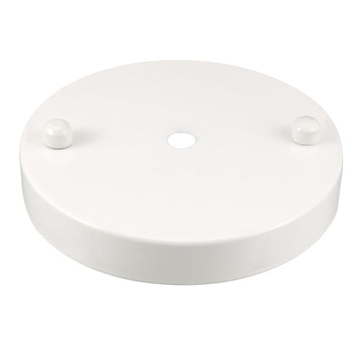 Harfington Uxcell Retro Ceiling Light Plate Pointed Base Chassis Disc Pendant Accessories 120mmx20mm White w Screw