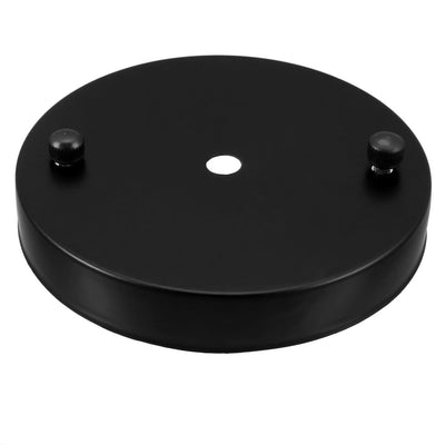 Harfington Uxcell Retro Ceiling Light Plate Pointed Base Chassis Disc Pendant Accessories 120mmx20mm Black w Screw