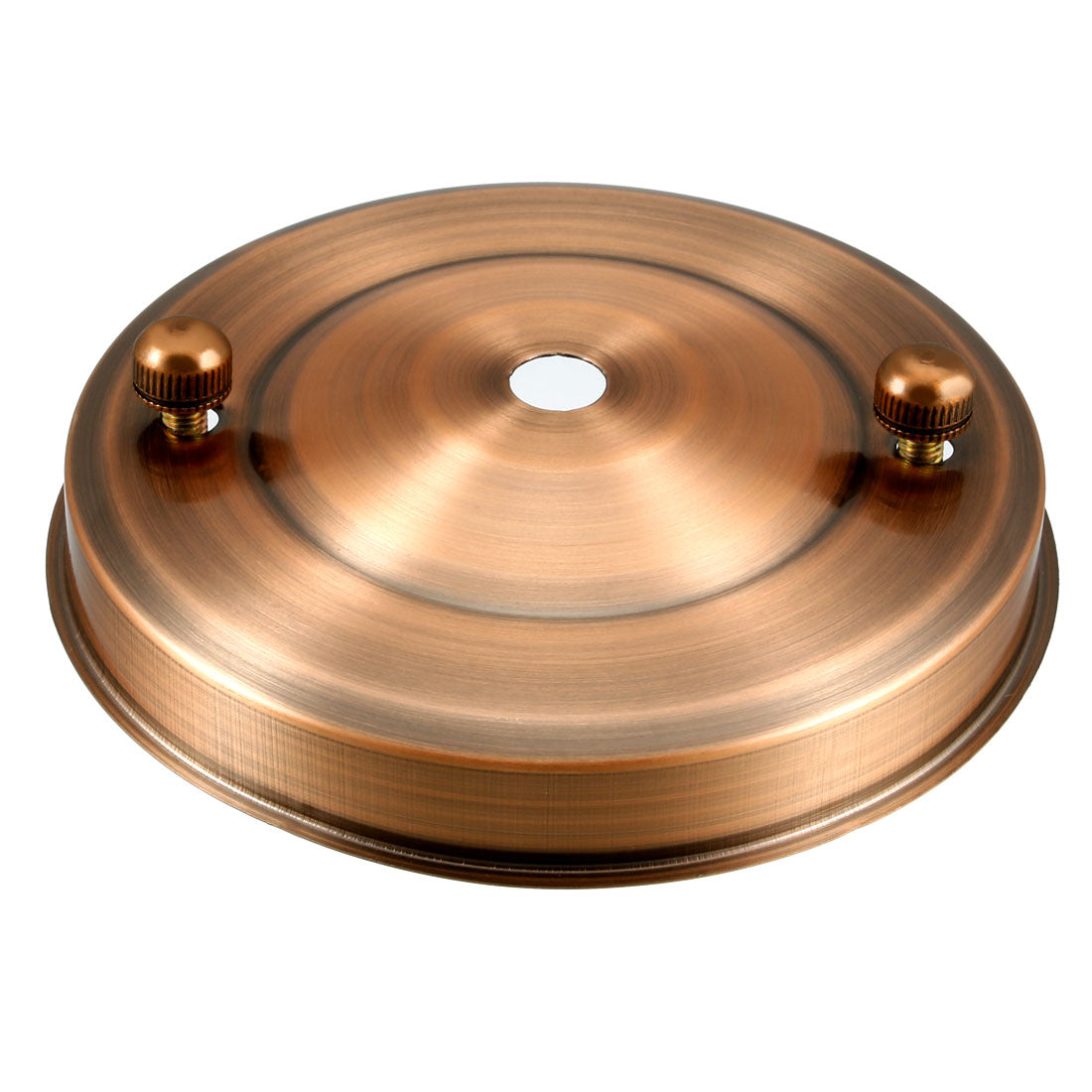 uxcell Uxcell Retro Ceiling Light Plate Pointed Base Chassis Disc Pendant Accessories 105mmx23mm Copper Tone w Screw