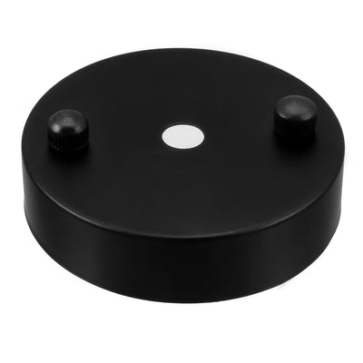 Harfington Uxcell Retro Ceiling Light Plate Pointed Base Chassis Disc Pendant Accessories 80mmx20mm Black w Screw