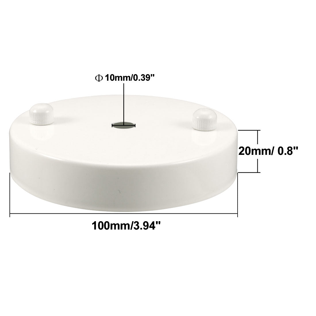 uxcell Uxcell Retro Ceiling Light Plate Pointed Base Chassis Disc Pendant Accessories 100mmx20mm White w Screw