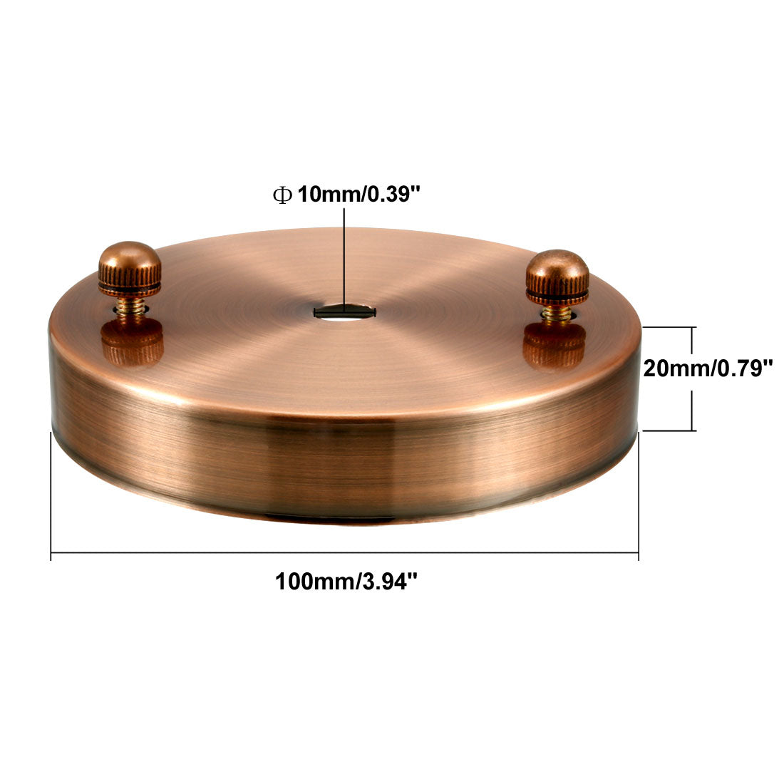 uxcell Uxcell Retro Ceiling Light Plate Pointed Base Chassis Disc Pendant Accessories 100mmx20mm Copper Tone w Screw 4pcs