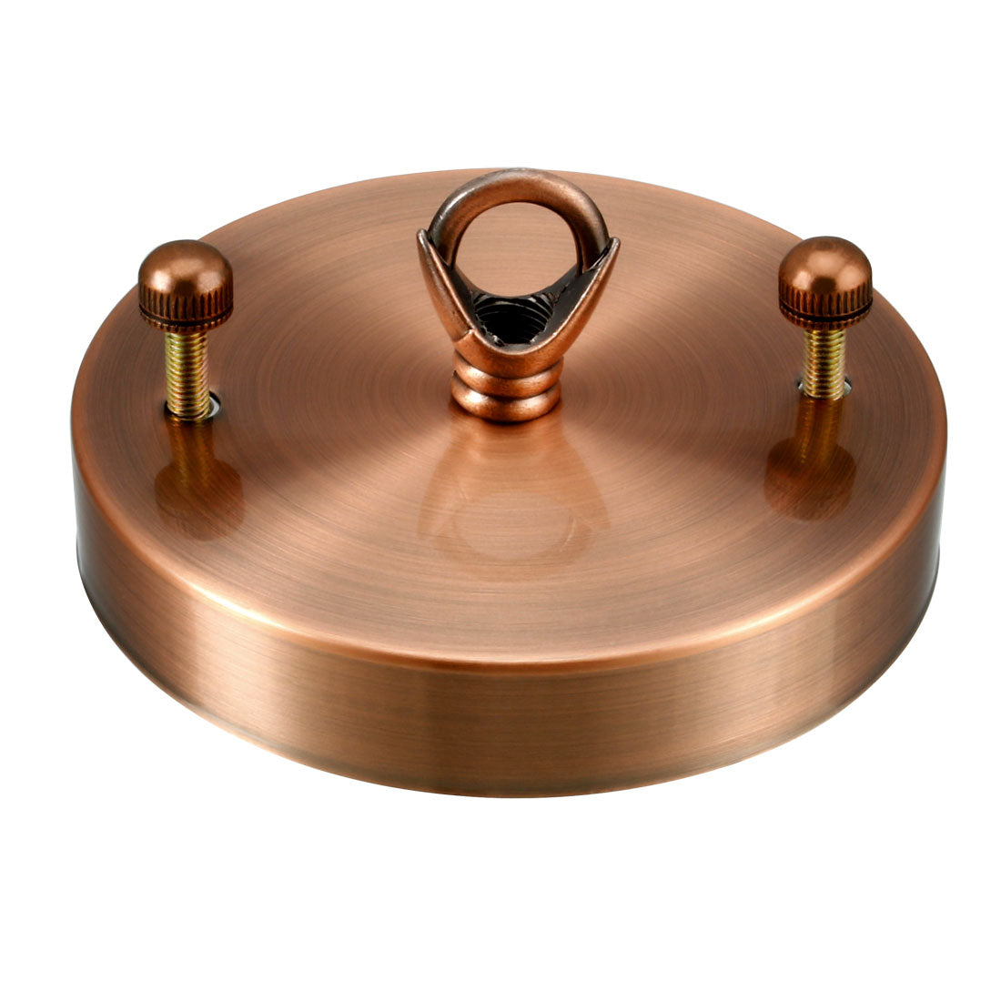 uxcell Uxcell Retro Ceiling Light Plate Pointed Base Chassis Disc Pendant Accessories 100mmx20mm Copper Tone w Screw 3pcs
