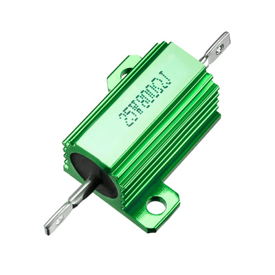 uxcell Uxcell 25W 800 Ohm 5% Aluminum Housing Resistor Screw  Chassis Mounted Aluminum Case Wirewound Resistor Load Resistors Green 1 pcs