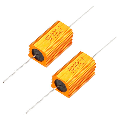 uxcell Uxcell 2 Pcs Aluminum Case Resistor 5W 90 Ohm Wirewound for LED Replacement Converter