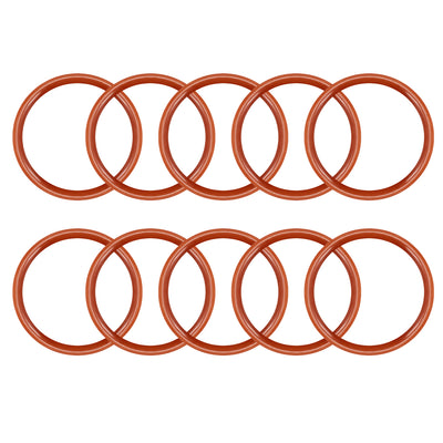 Harfington Uxcell Silicone O-Rings VMQ Seal Rings Sealing Gasket Red