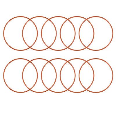 Harfington Uxcell Silicone O-Rings VMQ Seal Rings Sealing Gasket Red