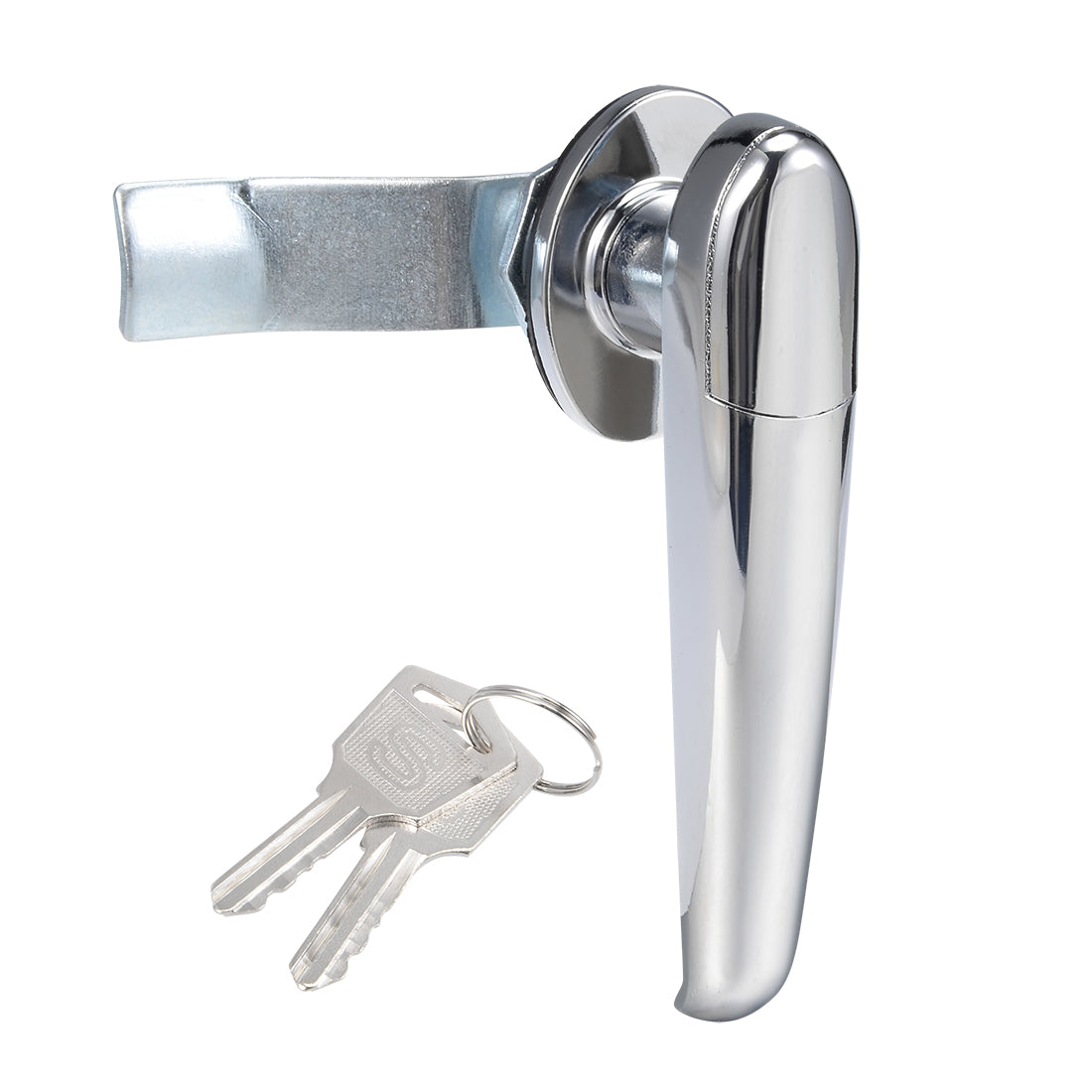 uxcell Uxcell Level Handle Cam Lock, Zinc Alloy Chrome Finished L Shape w Keys MS308-2